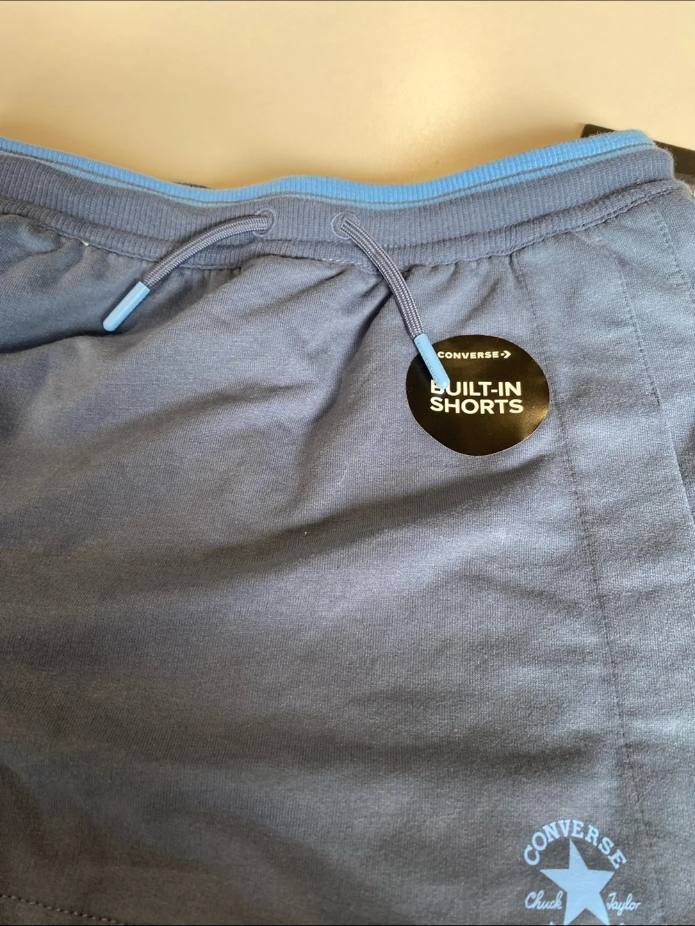 Converse Girls Shorts with Light Blue Trim. NWT
